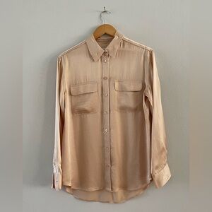 Equipment Women's Blush Pink Silk Button-Down Shirt